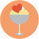 Ice cream with heart  Icon