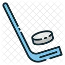 Ice Hockey Puck Stick Icon