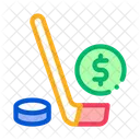 Hockey Stick Puck Icon