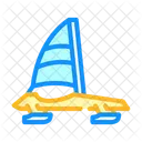 Ice Sailing Winter Icon