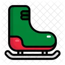 Ice Skating Shoes Winter Christmas Icon
