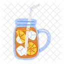Summer Sand Bucket Beach Umbrella Icon
