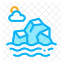 Iceberg Mar Paisaje Icono