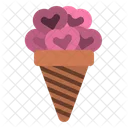 Icecream Heart Dessert Icon