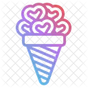 Icecream Heart Dessert Icon