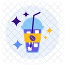 Iced Coffee Ice Drink Icon