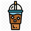 아이스 커피 커피숍 차가운 음료 아이콘