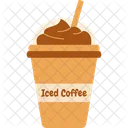 Iced Coffee On Plastic Cup  Icon