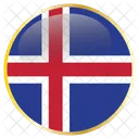 Iceland National Flag Icon