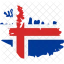 Iceland Flag Map Icon