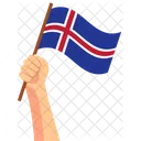Iceland Hand Holding Nation Symbol Icon