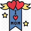 Ich liebe Mama-Banner  Symbol