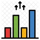 Ícone de crescimento do gráfico de linhas  Ícone