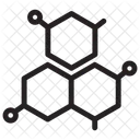 Ícone de estrutura química em estilo de linha  Ícone