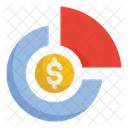 Grafico De Pizza Margem Dolar Ícone