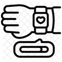 Icône de montre connectée pour la santé. Application de santé  Icône
