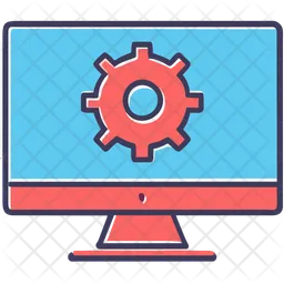Icono de configuración UIUX en la pantalla de una computadora  Icono