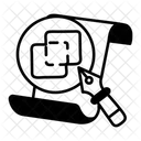 Icono de dibujo en un estilo incompleto  Icono
