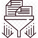 Filtro Archivos Embudo Icono