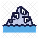 Derritiendo Antartida Iceberg Icono
