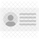 Piece Didentite Carte Identification Icône