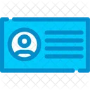 Piece Didentite Carte Identification Icône
