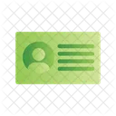 Piece Didentite Carte Identification Icône