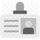 Piece Didentite Carte Identification Icône