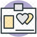 Id Card Hearts Icon
