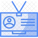 Id Badge Identification Access Icon