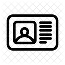 ID カード、パス、身分証明書 アイコン