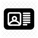 ID カード、パス、身分証明書 アイコン