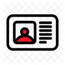 ID カード、パス、身分証明書 アイコン
