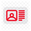ID カード、パス、身分証明書 アイコン