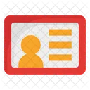 Id Card Access Contact Icon