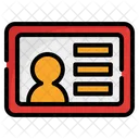 Id Card Access Contact Icon