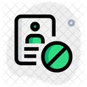 Id Card Banned No Id Card Profile Banned Icon