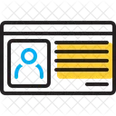 Id Card Identification Card Access Contact Authentication Cardholder Lanyard Icon