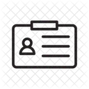 Identificacao Cracha Cartao Ícone