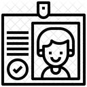 Cartao De Identificacao Cartao De Identificacao Credencial Ícone