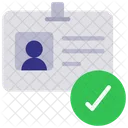 Id Checked Identification Card Identity Card Icon