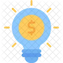 Idea Light Bulb Money Icon