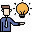 Business Bulb Hand Icon