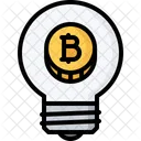 Idea Bulb Bitcoin Icon