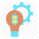 Idea De Efectivo Electronico Idea De Bitcoin Bombilla De Bitcoin Icono