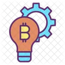 Idea De Efectivo Electronico Idea De Bitcoin Bombilla De Bitcoin Icono