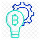 Idea De Efectivo Electronico Idea De Bitcoin Bombilla De Bitcoin Icono