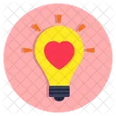 Idea De Amor Innovacion Idea Brillante Icono