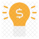 Creativo Bombilla Negocios Icono