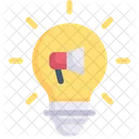 Idea De Marketing Creatividad Bombilla Icono
